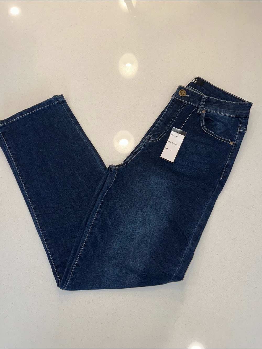 Classic Straight Leg Women’s Jeans in Dark Blue